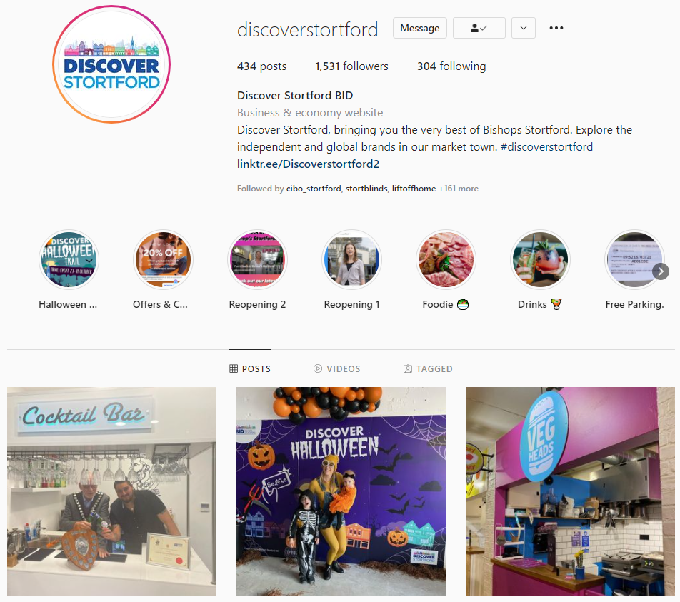 Discover Stortford - Instagram profile