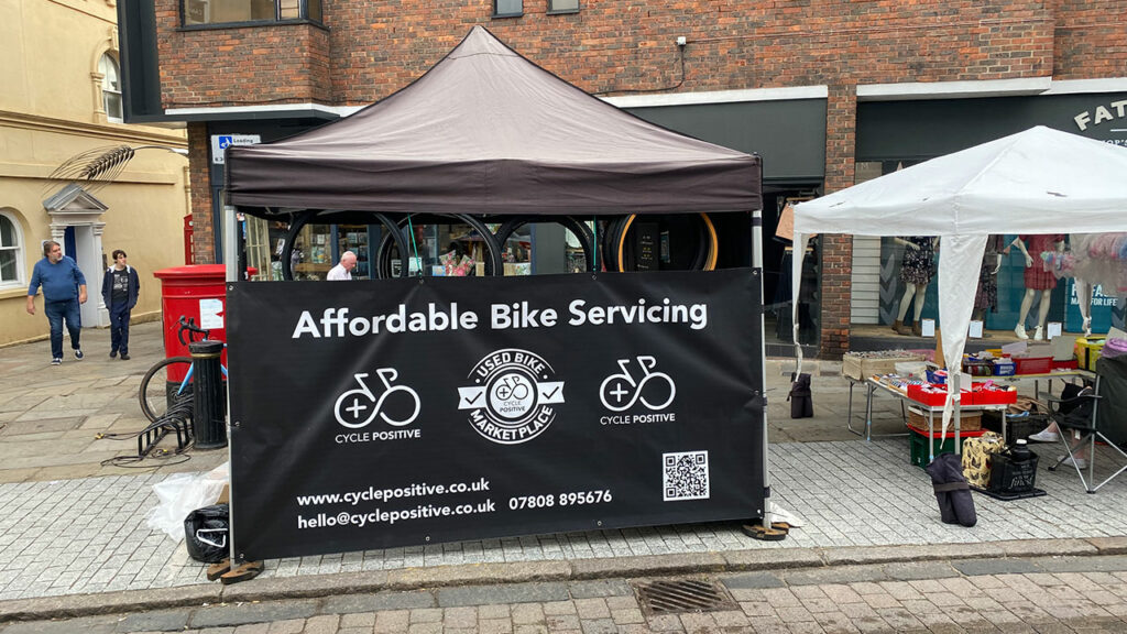Cycle Positive Market Stall Banner