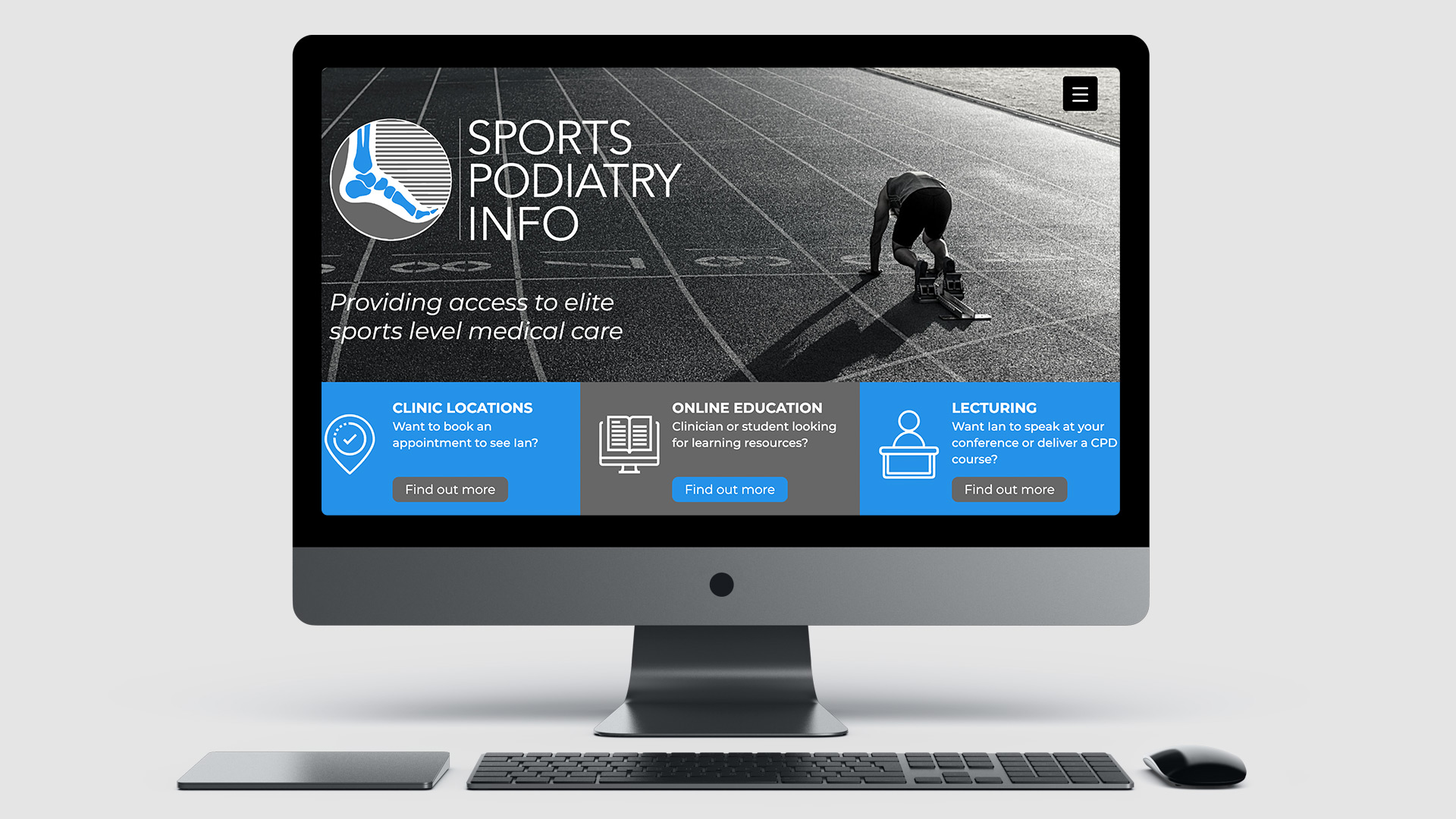 Sports Podiatry Info website design and build