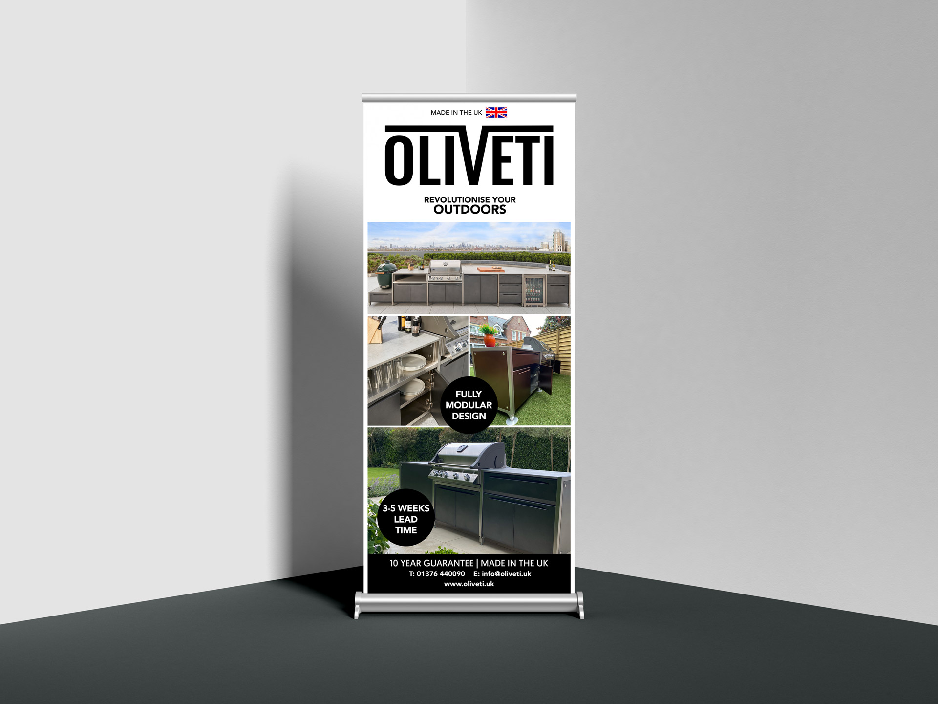 Oliveti Roller Banner - Pull Up, Pop Up Banner