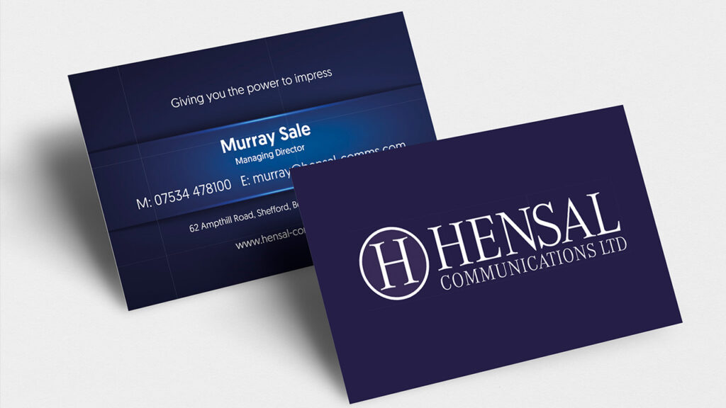 Hensal Communications Business Card Design