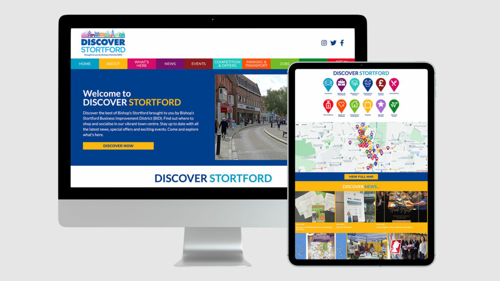 Discover Stortford Website example